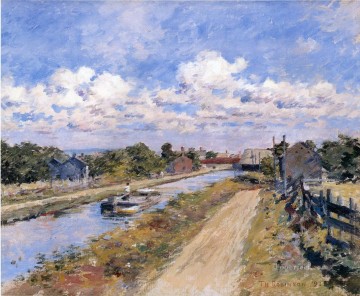 Theodore Robinson Painting - On the Canal of Port Ben Series Theodore Robinson